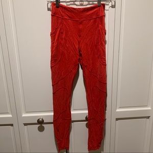 Lululemon lab bright red cupro pants size 4